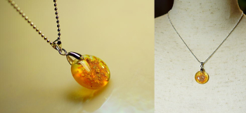 Orange bright moon 優しい雰囲気のオリジナルペンダントです。 ラフォルム ガラスジュエリー ガラスアクセサリー