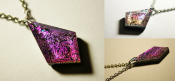 Multicolor diamond ダイクロ偏光ガラスの美しさは実際に見なければ決してお伝えできない美しさです!! ラフォルム ガラスジュエリー ガラスアクセサリー