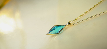 Collaborate Dreamblue ～ Turquoise ～ 透明感を感じる素敵なコラボレーションペンダント。 ラフォルム ガラスジュエリー ガラスアクセサリー