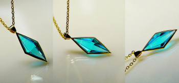Collaborate Dreamblue ～ Turquoise ～ Silver925素材にK18ゴールドメッキしたオリジナル金属枠。 ラフォルム ガラスジュエリー ガラスアクセサリー
