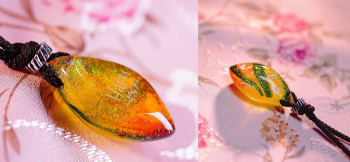 春風の思い出 裏面にはご希望のフォントで文字彫刻を行いました。 ラフォルム ガラスジュエリー ガラスアクセサリー