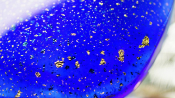 煌く美ら海のMemory / オブジェ コバルトブルー系の色味と内部の金箔の美しさを活かしてお作りした逸品。 ラフォルム ガラスジュエリー ガラスアクセサリー