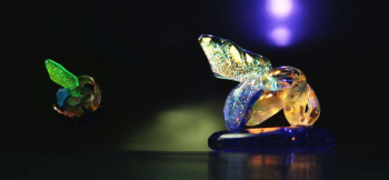 コンセプト作品・生きとし生けるもの 立体的なフォルム、神秘的な蓄光加工。 ラフォルム ガラスジュエリー ガラスアクセサリー