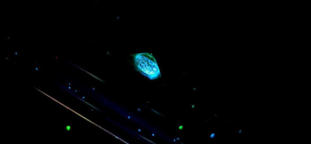 Wood holy ability ～ Celestial ～ 暗闇では淡いグリーンの光。 ラフォルム ガラスジュエリー ガラスアクセサリー