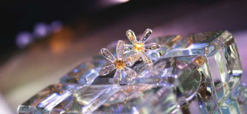 ラフォルム ガラスジュエリー ガラスアクセサリー Snow flower ～ Radiant crystal  ～ クリアーをベースに、ガラスの王様と呼ばれているダイクロガラスを施した可愛らしく素敵なピアスです。細めに6方向に伸ばした繊細な雪の結晶…