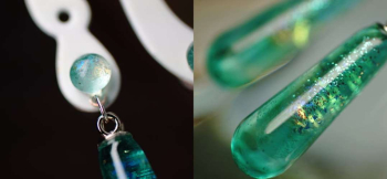 Aquamarine sea ~ 波の煌き ~ 美しい煌きを閉じ込めました。 ラフォルム ガラスジュエリー ガラスアクセサリー