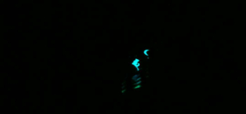 Moon of luck ～ Aquamarine ～ ガラス内部に神秘的に光る三日月と狼。 ラフォルム ガラスジュエリー ガラスアクセサリー