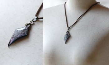Mysterious dichroic claw 暗闇でも存在を感じられる蓄光加工も施しております。 ラフォルム ガラスジュエリー ガラスアクセサリー