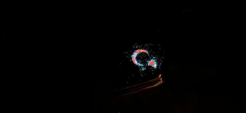 Turkish spirits 暗闇ではレッドをメインカラーに蓄光します。(レッド単体では光が弱いため、わずかにブルーも加えて明るさを出しております。) ラフォルム ガラスジュエリー ガラスアクセサリー