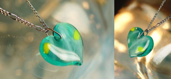 こころ、ふんわりと… ライトアクアマリンブルーに優しい雰囲気の色合いを組み合わせて緩やかなマーブル模様を表現しました。 ラフォルム ガラスジュエリー ガラスアクセサリー