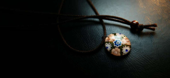 愛と夢の華 / ピンク ベネチアンガラス・ミルフィオリを使用。 ラフォルム ガラスジュエリー ガラスアクセサリー