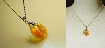 Orange bright moon 優しい雰囲気のオリジナルペンダントです。 ラフォルム ガラスジュエリー ガラスアクセサリー