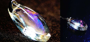 Transparence Aurora ひとたび光を反射するとオーロラのような様々な煌きに包まれます。 ラフォルム ガラスジュエリー ガラスアクセサリー