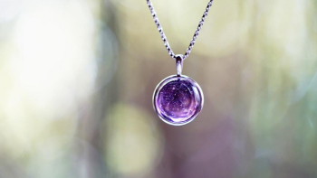 Purple evening sun Ⅱ 美しいパープルの色味。 ラフォルム ガラスジュエリー ガラスアクセサリー