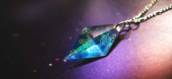 Dreamblue ～ fabrics  ～ 八面体表面から。 ラフォルム ガラスジュエリー ガラスアクセサリー