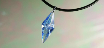 Happeiest Serendipity ～ Seven Sapphire ブルー系の繊細なマーブル模様が素敵です。 ラフォルム ガラスジュエリー ガラスアクセサリー
