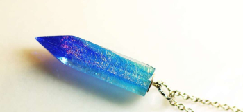 Aqua crystal ～ 水の宝物  ～ ブルー系のグラデーション。内部には美しいラメが煌きます。 ラフォルム ガラスジュエリー ガラスアクセサリー