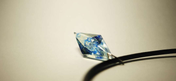 Happiness / for you ～ Seven white sapphire ～ 太目の本牛革3mmφのコード付き。 ラフォルム ガラスジュエリー ガラスアクセサリー