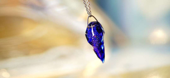 Cobalt fang コバルトブルーをベースにしています。 ラフォルム ガラスジュエリー ガラスアクセサリー