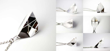 Amazing prism それぞれの角度から。多彩な形状に見えます。 ラフォルム ガラスジュエリー ガラスアクセサリー
