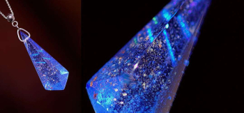 BLUE COMET CRYSTAL 内部には彗星や星々をちりばめています。 ラフォルム ガラスジュエリー ガラスアクセサリー