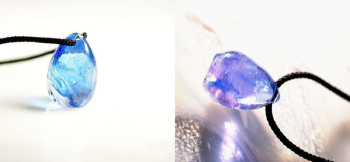 Only one ～ 永遠の記憶 ～ 紫外線の強さで色を変えるネオラベンダー。 ラフォルム ガラスジュエリー ガラスアクセサリー