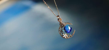 Shine aqua planet 世界にひとつの素敵な球体ペンダント。 ラフォルム ガラスジュエリー ガラスアクセサリー