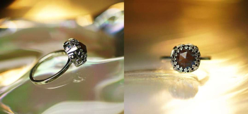 Antique lily ring お手持ちのペンダントトップをリングにリメイク。 ラフォルム ガラスジュエリー ガラスアクセサリー