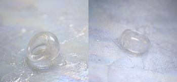 Silky snow ringⅡ 世界にひとつのオーダーメード作品。 ラフォルム ガラスジュエリー ガラスアクセサリー