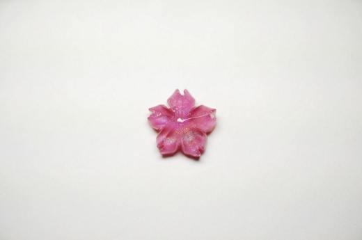 瑠璃の一輪桜・春風012(ラメ)★ペンダント、ピアス・イヤリング、リングなどに仕立ててお届けします♪