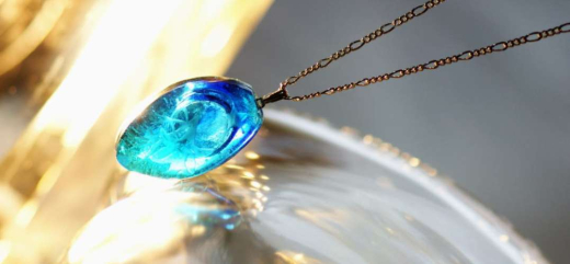 Blue lily in the sky