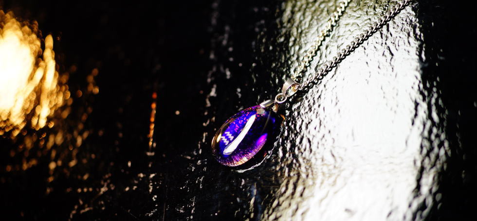 Noble drop ～ Aquarius ～ ラフォルム ガラスジュエリー ガラスアクセサリー
