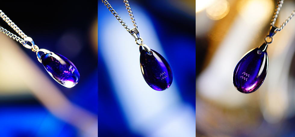 Noble drop ～ Aquarius ～ ラフォルム ガラスジュエリー ガラスアクセサリー
