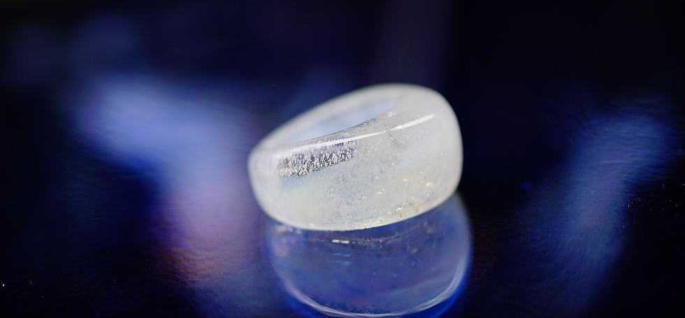 Silky snow ring ラフォルム ガラスジュエリー ガラスアクセサリー