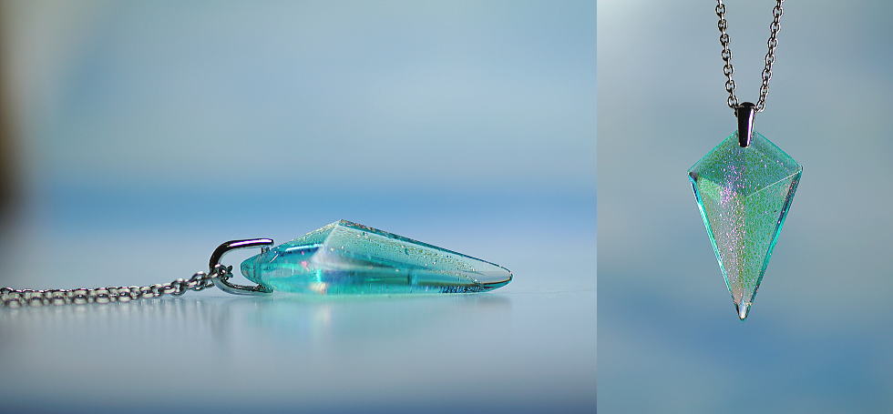 Aqua blue galaxy ラフォルム ガラスジュエリー ガラスアクセサリー