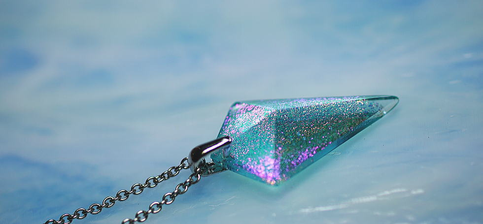 Aqua blue galaxy ラフォルム ガラスジュエリー ガラスアクセサリー