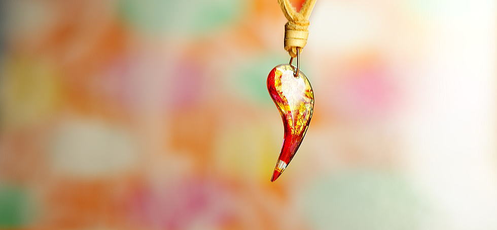 Fire arrowhead ラフォルム ガラスジュエリー ガラスアクセサリー
