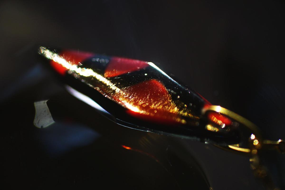 赤と黒のボレロⅡ ラフォルム ガラスジュエリー ガラスアクセサリー