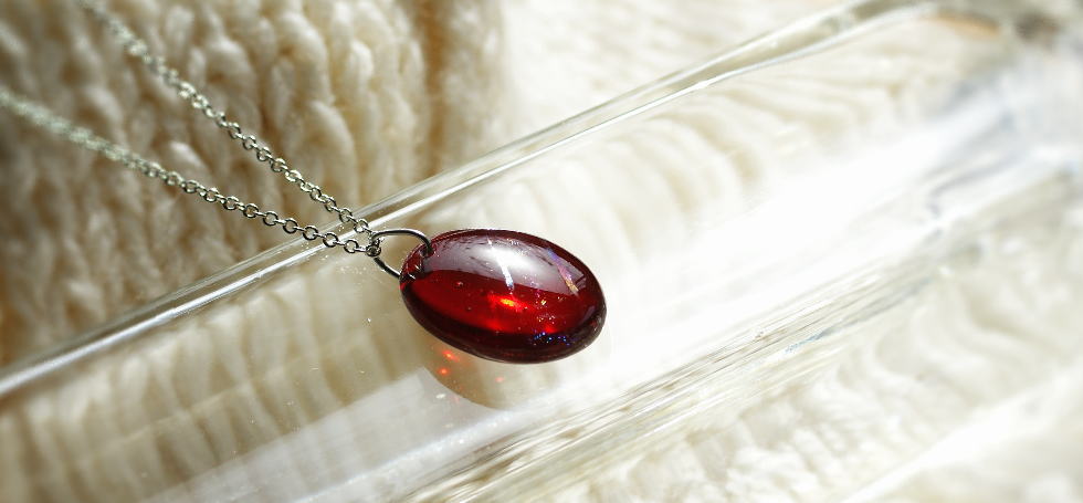 Garnet planet ラフォルム ガラスジュエリー ガラスアクセサリー
