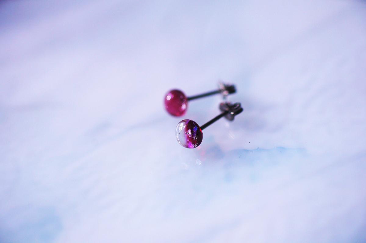 バラのつぼみ MINI ラフォルム ガラスジュエリー ガラスアクセサリー