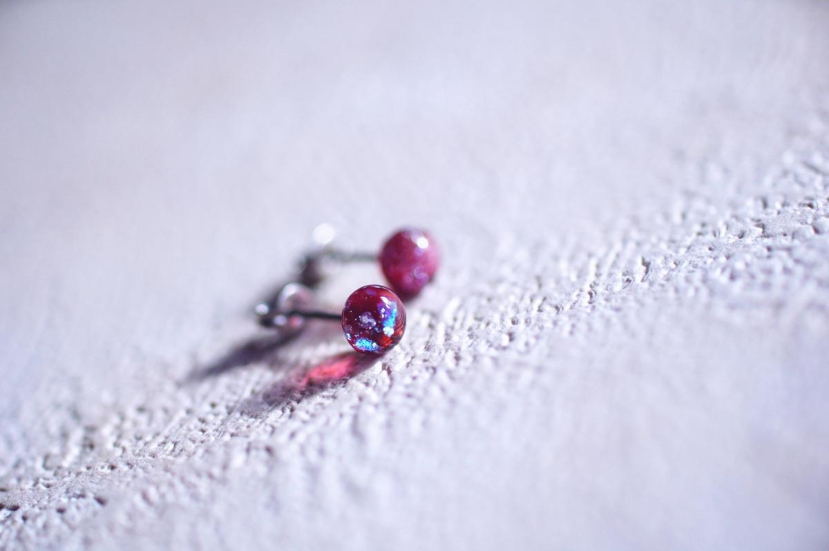 バラのつぼみ MINI ラフォルム ガラスジュエリー ガラスアクセサリー