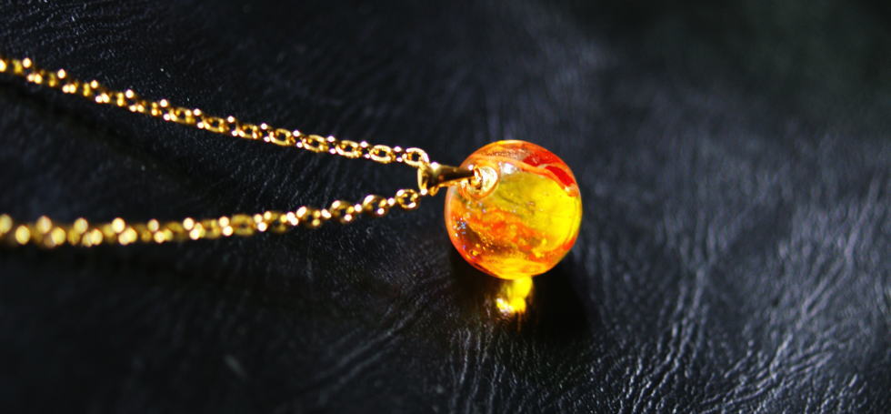 Cute orange ラフォルム ガラスジュエリー ガラスアクセサリー