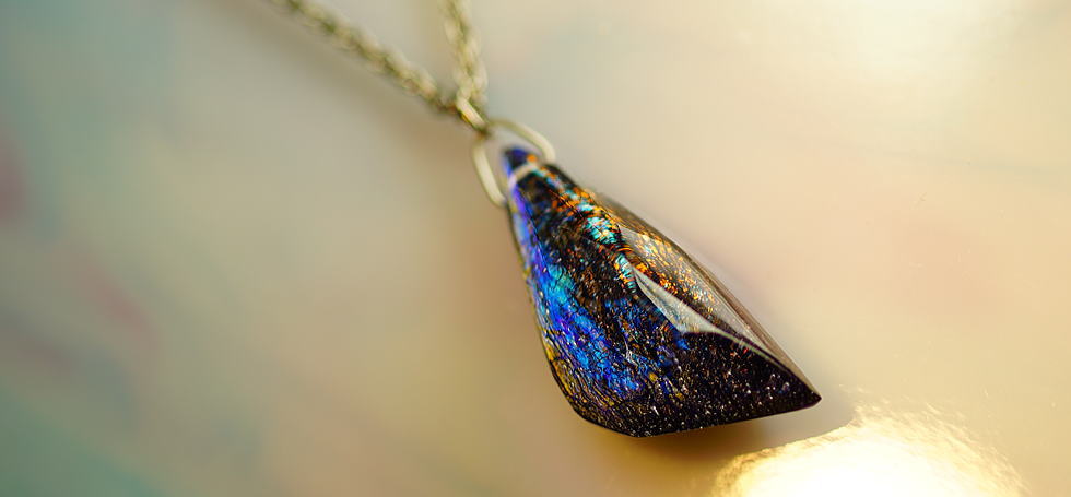 Polyhedral shine galaxy ～ 神秘なる光 ～ ラフォルム ガラスジュエリー ガラスアクセサリー