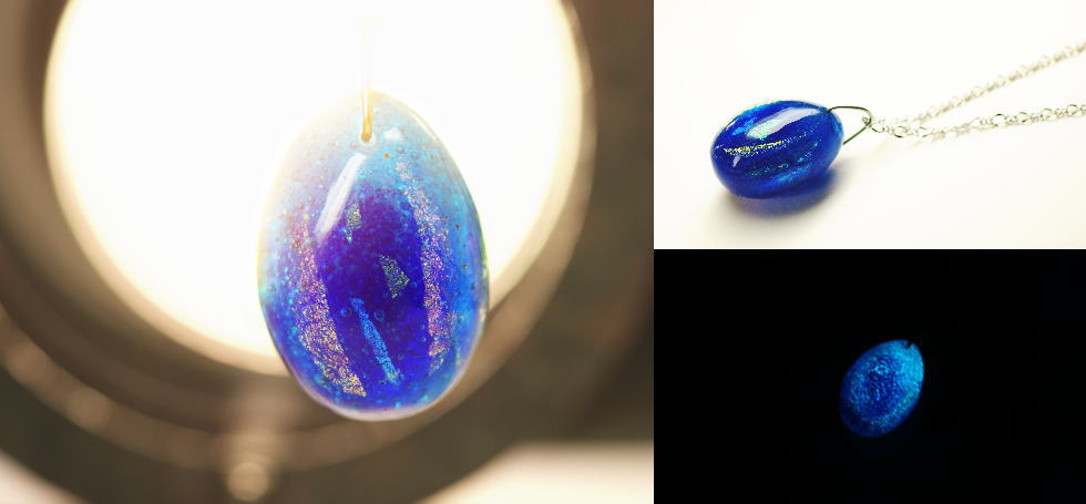 Sea Egg ～ 煌きの水面 ～ ラフォルム ガラスジュエリー ガラスアクセサリー
