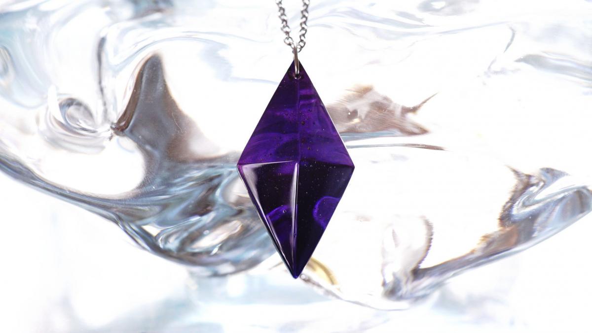 Purple universe of stardust ラフォルム ガラスジュエリー ガラスアクセサリー