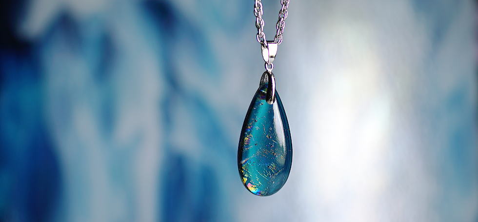 Aurora of Aquamarine sea ラフォルム ガラスジュエリー ガラスアクセサリー