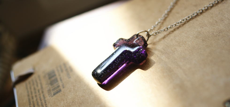 Gratification purple ラフォルム ガラスジュエリー ガラスアクセサリー