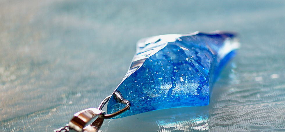 Aqua diamond star ラフォルム ガラスジュエリー ガラスアクセサリー