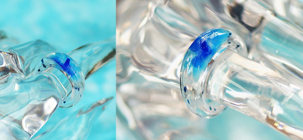 Blue water flower ラフォルム ガラスジュエリー ガラスアクセサリー