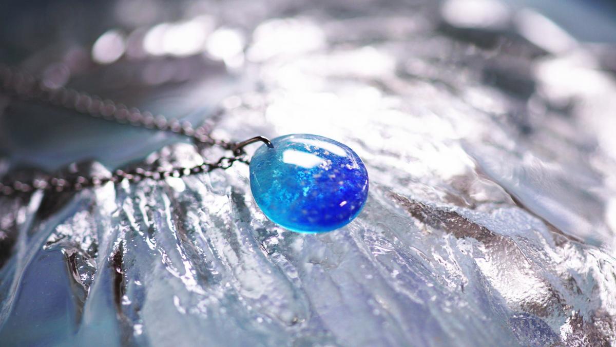 Sea of blue HawaiiⅡ ラフォルム ガラスジュエリー ガラスアクセサリー